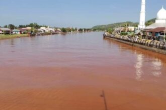 Foto: Sungai Malili di Luwu Timur, Sulawesi Selatan (Sulsel) tercemar limbah tambang nikel.(dok.istimewa)